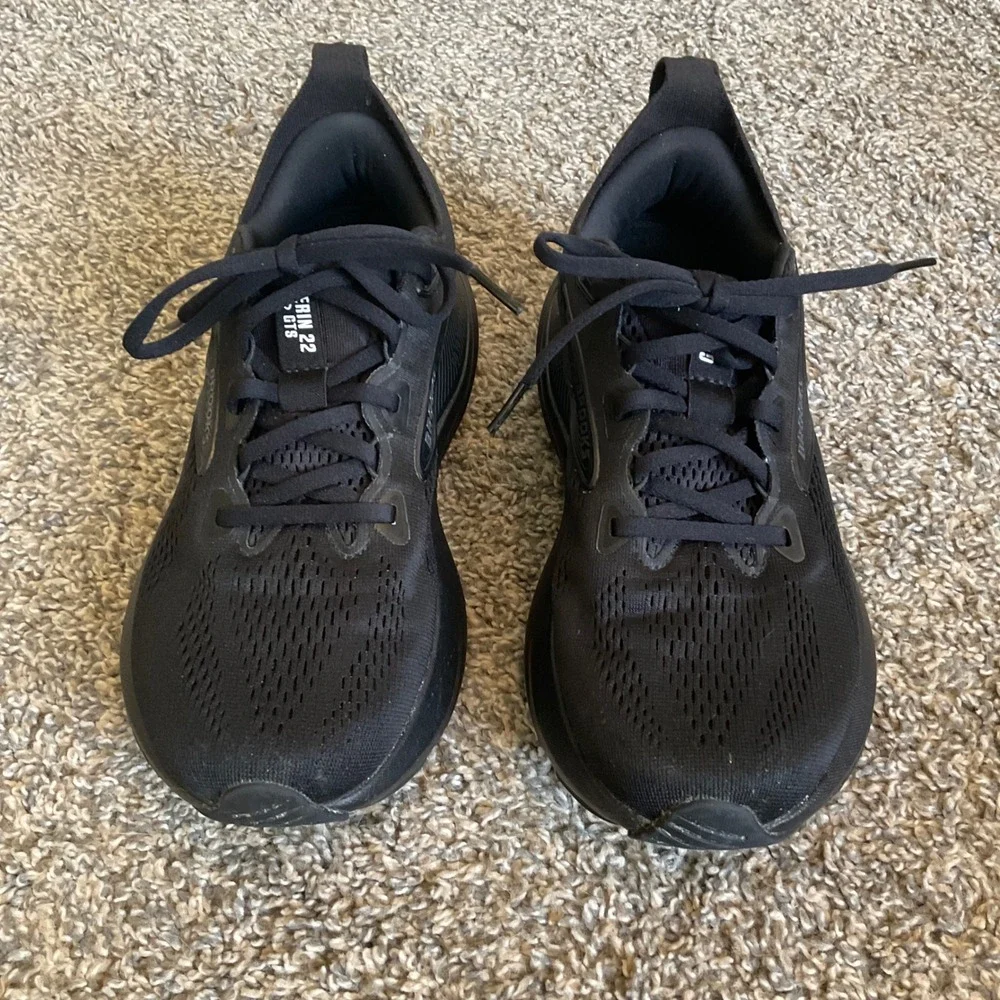 Brooks Glycerin GTS 22 Running Shoes Womens Size 7.5 Black Support Sneakers
